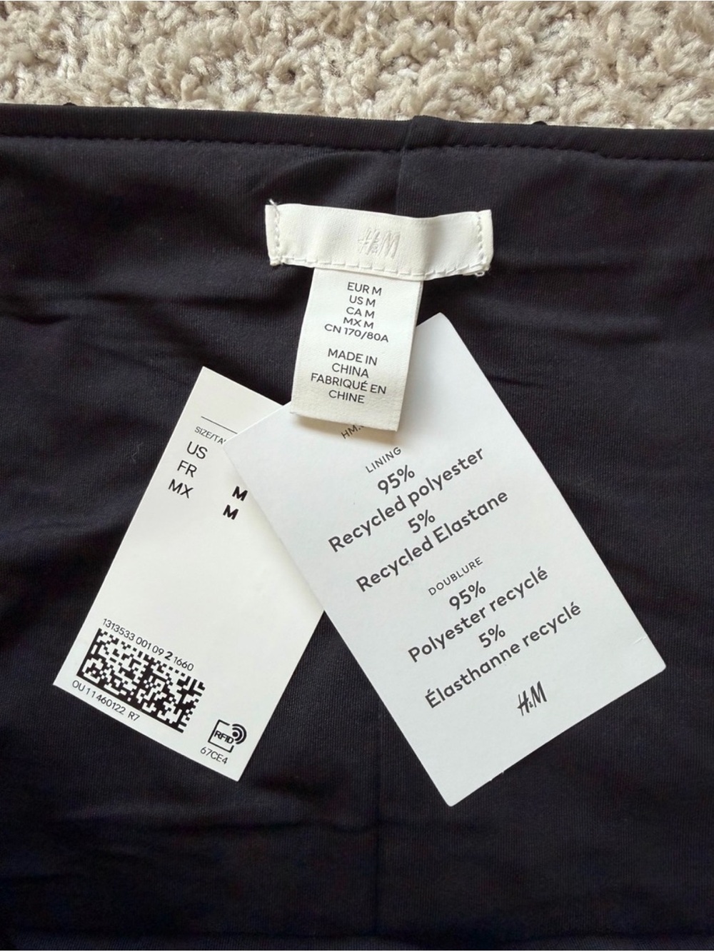 H&M Black Sequin Mini Skirt NWT Medium - Picture 5 of 6